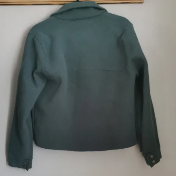 Magaschoni Olive Utility Jacket with Gold Buttons - Picture 3 of 5